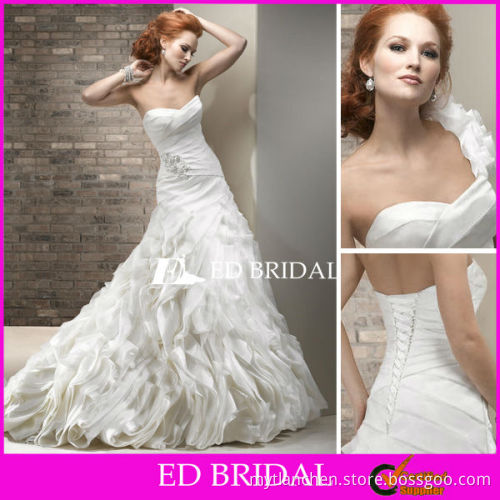 MS A3662 Unique Detachable One Shoulder Strap Maid of Honor Sahara Wedding Dress